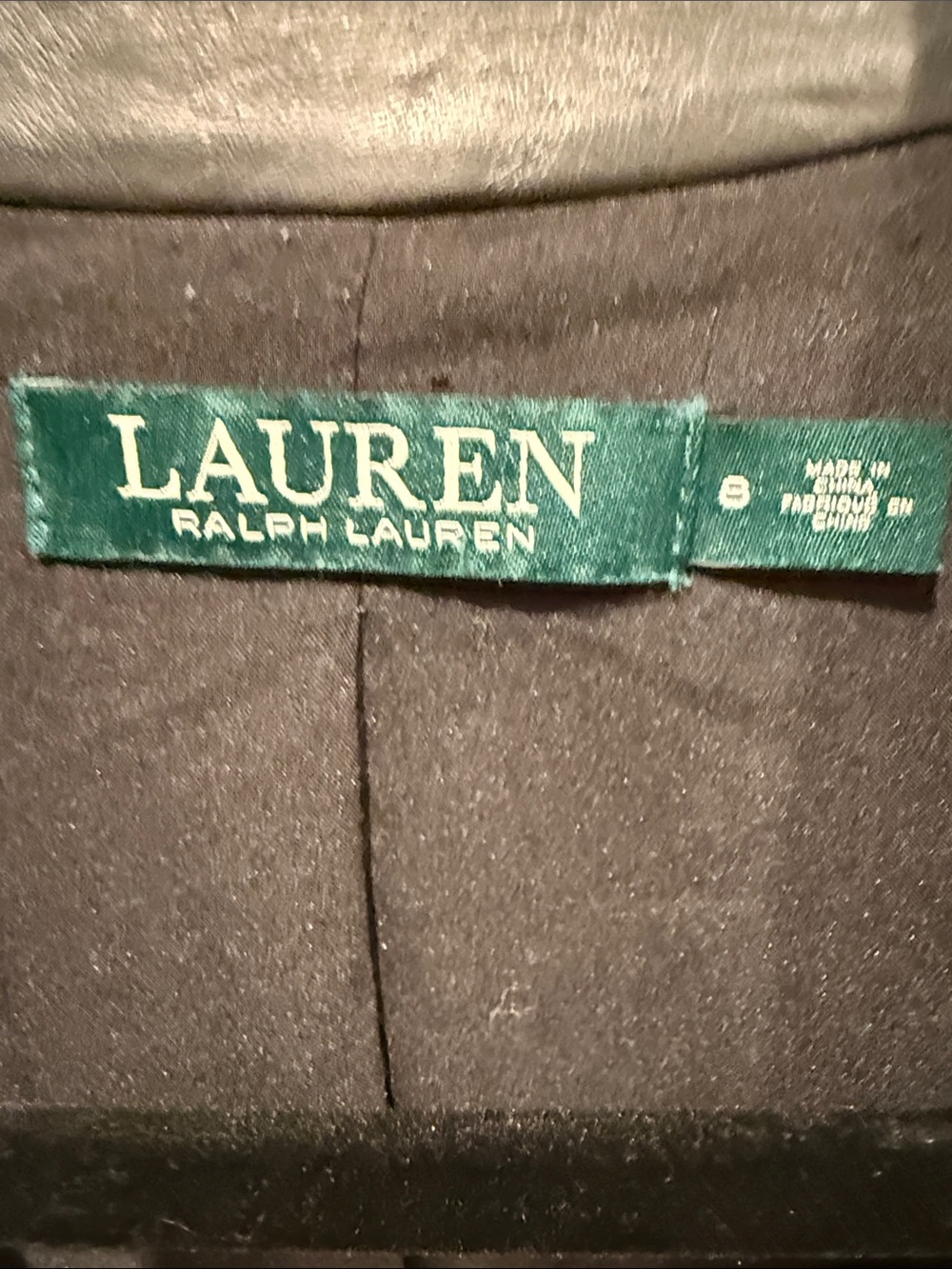 Lauren Ralph Lauren Dark Blue Denim Trench with Leather-Trim Belt - Picture 3 of 9